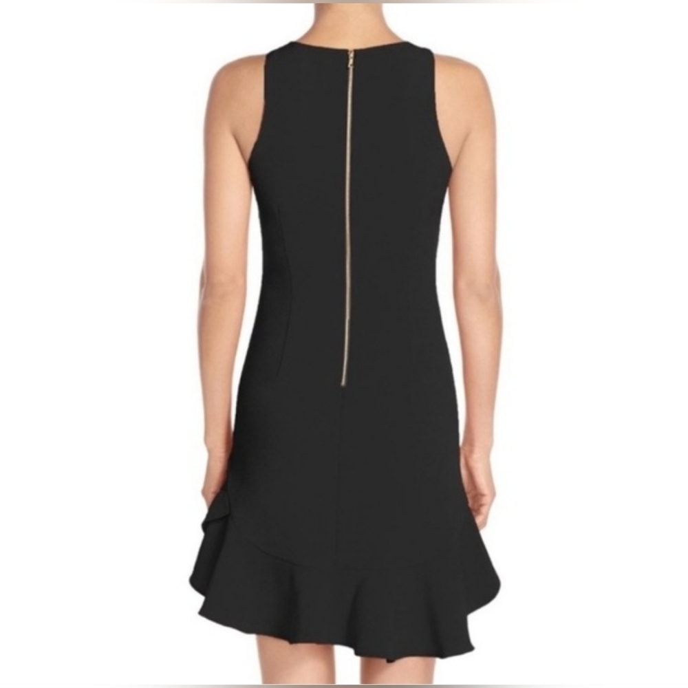Chelsea28 Black Asymmetrical Ruffled Hem LBD. So Flattering! - Picture 2 of 8